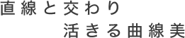 直線と交わり活きる曲線美