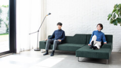 ネイビーカラー ローソファ 2人掛け　フランネルソファ　シエスタ　最終値下げ お昼寝に適したロータイプソファ - SIESTA シエスタ | ソファ専門店