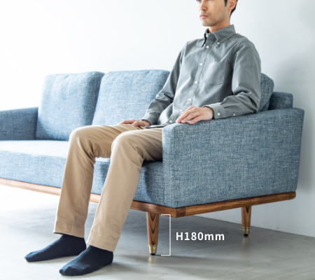 【美品・限定値引き】フランネルソファ・FOLKE（フォルケ） 3人掛け FLANNEL SOFA FOLKE 3P SOFA / フランネルソファ フォルケ 3人