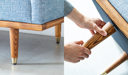 アッシュ無垢材の脚