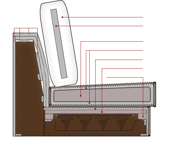 ソファSARAH 断面図