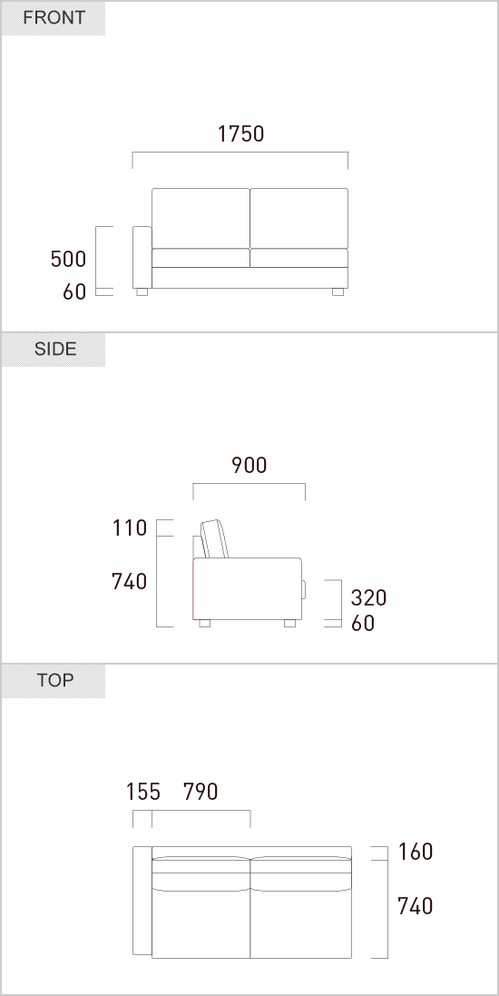 3人掛けサイズ仕様