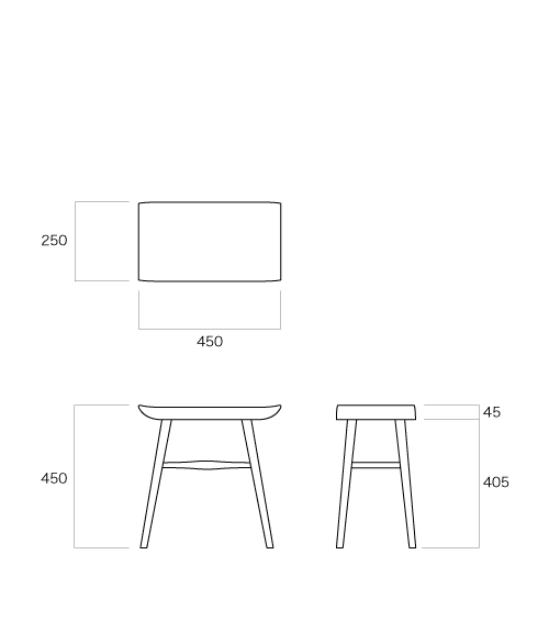 STOOL サイドテーブル図面